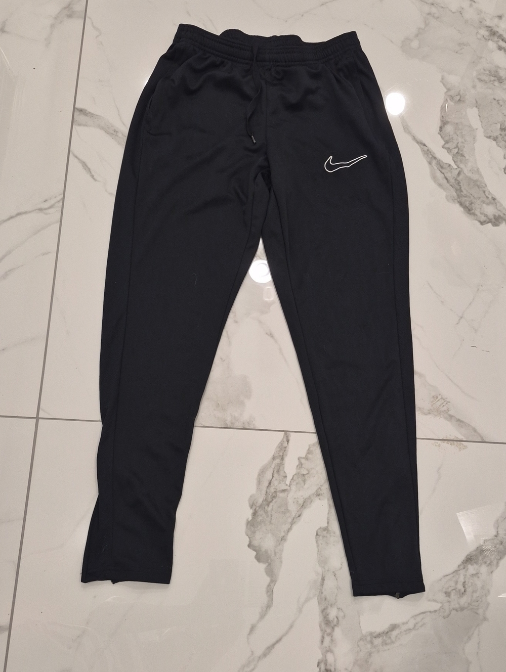 Nike Black Slim Athletic Joggers with White Swoosh